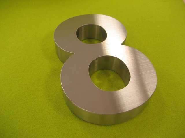 3D Edelstahl Hausnummer